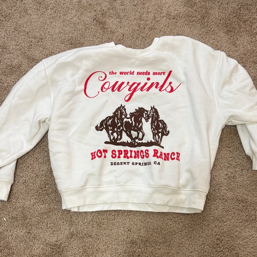 Target White and Red Graphic Sweatshirt